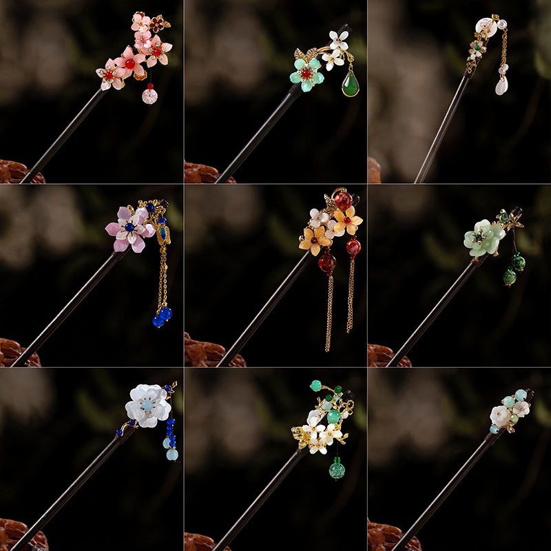 1Pc Wooden Hairpin Headdress f - đánh giá và giá Florist Supplies