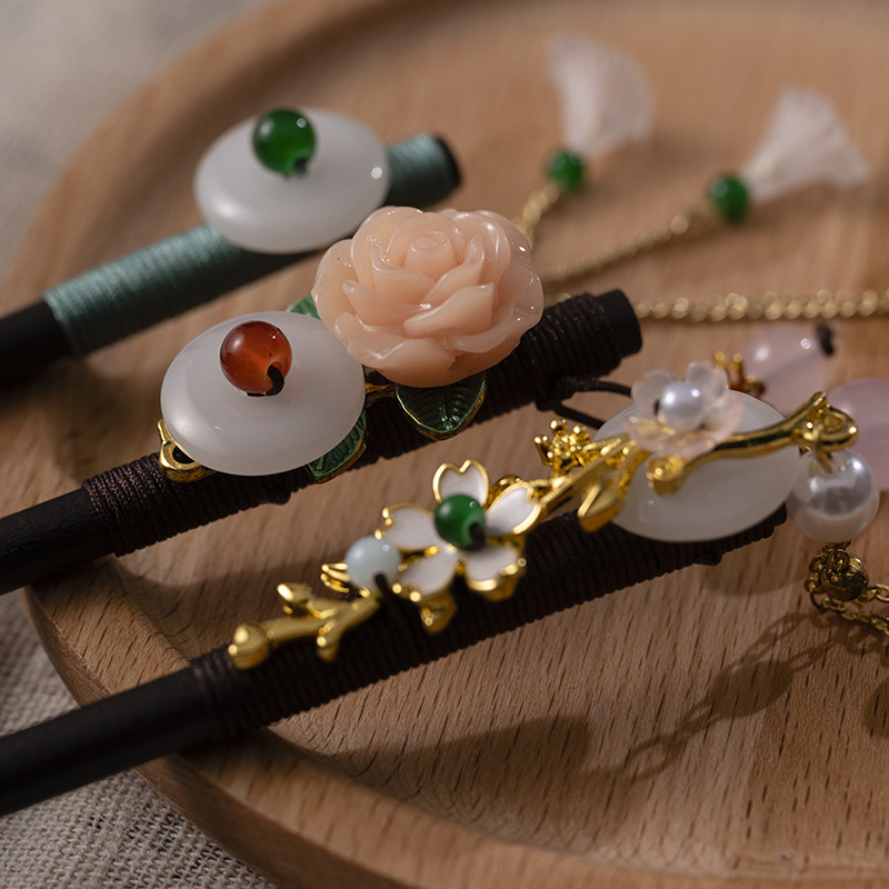 1Pc Wooden Hairpin Headdress f - đánh giá và giá Florist Supplies