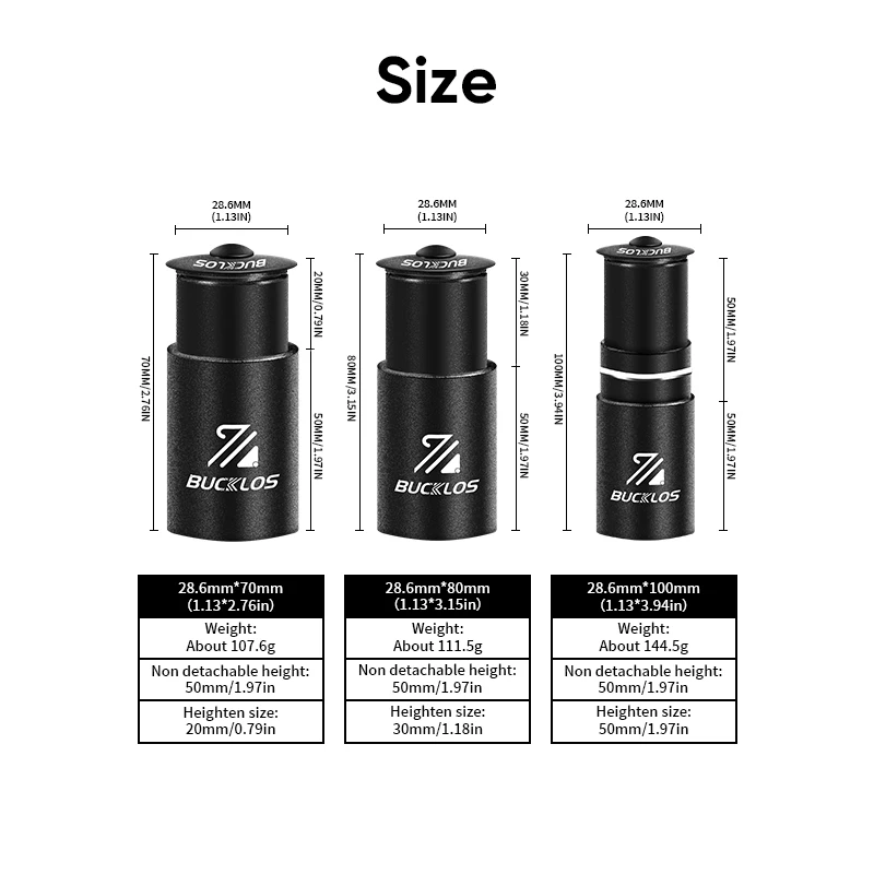 BUCKLOS Bike Fork Stem Extensi - đánh giá và giá Stem Extender Tube