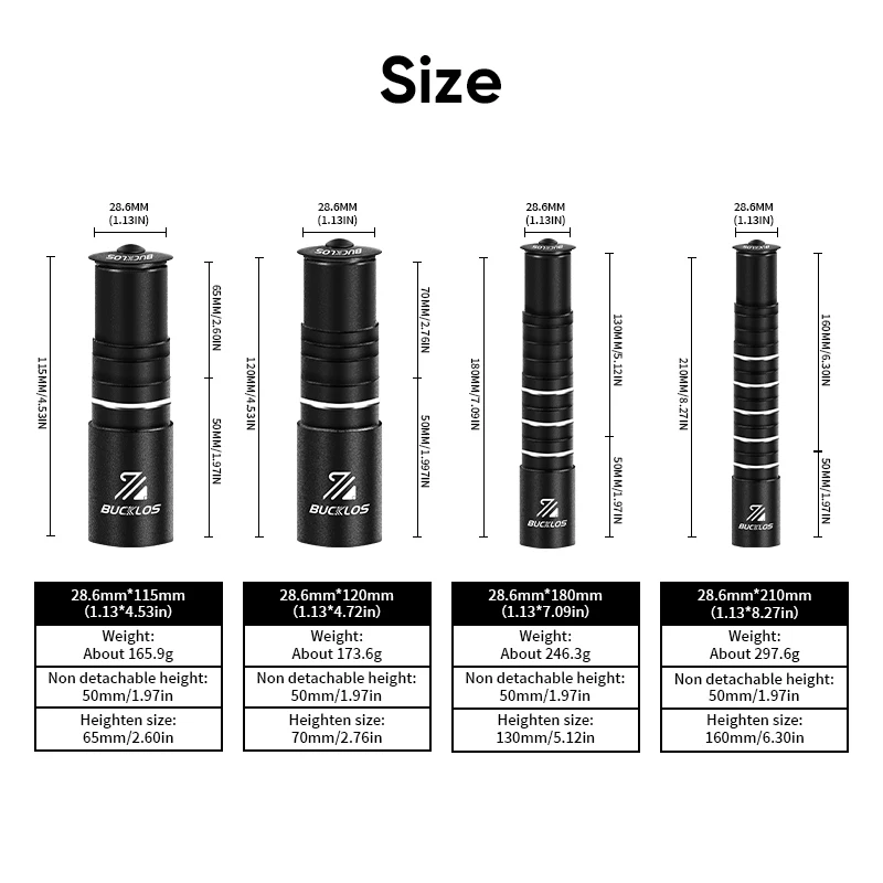 BUCKLOS Bike Fork Stem Extensi - đánh giá và giá Stem Extender Tube